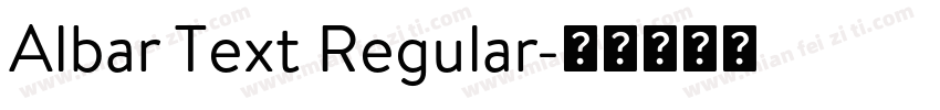 Albar Text Regular字体转换